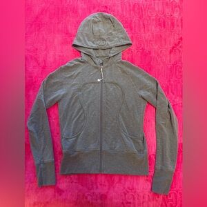 Lululemon Dark Grey Scuba Zip Up Hoodie Jacket